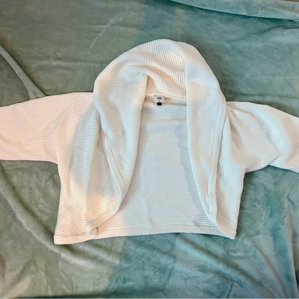 CAbi Ivory Knit Cardigan